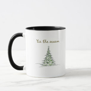 Tis The Season Christmas Tree Debbie Groovy Santa Mug