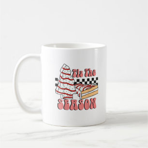 Tis The Season Christmas Tree Groovy Retro Debbie Coffee Mug