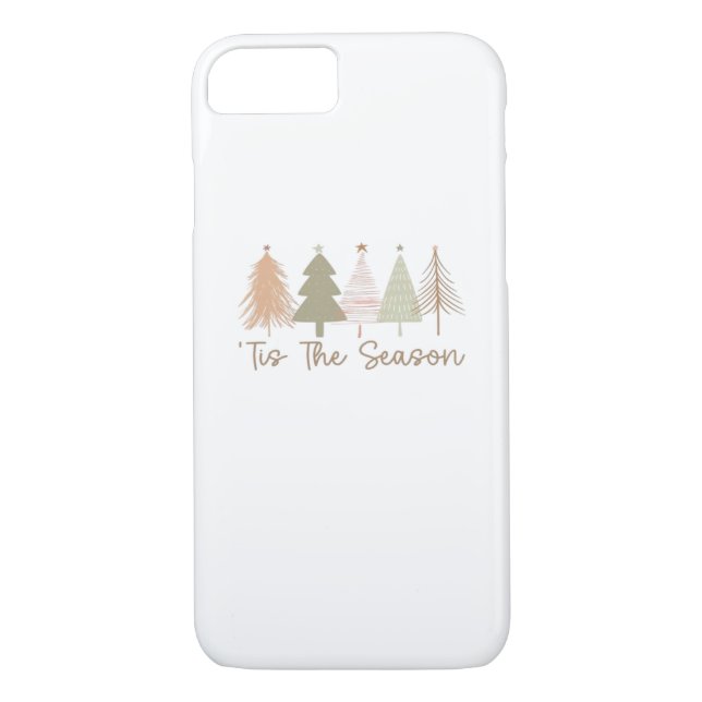 Tis The Season Christmas Trees Whimsical Christmas Case-Mate iPhone Case (Back)