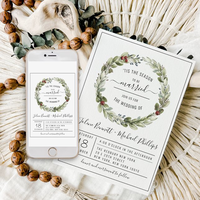 'Tis The Season | Christmas Wedding Invitation (Creator Uploaded)