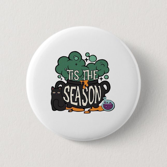 Tis The Season Classic Minimal Simple 2 Inch Round Button (Front)