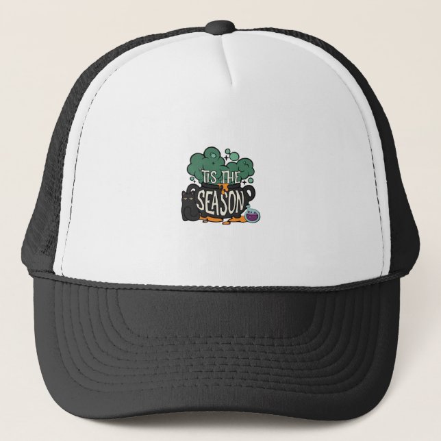 Tis The Season Classic Minimal Simple Trucker Hat (Front)