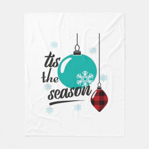 Tis The Season Classic Retro Clean Fleece Blanket