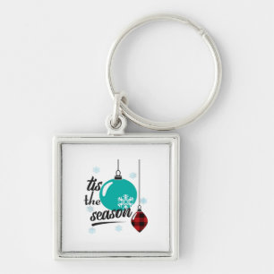 Tis The Season Classic Retro Clean Keychain