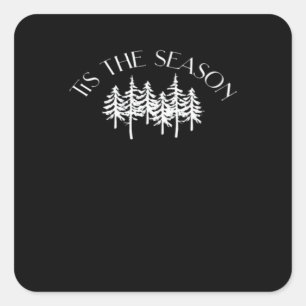Tis The Season Classic Square Sticker