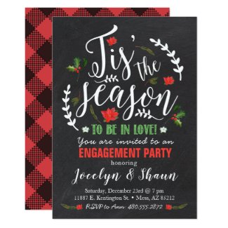 Tis' the Season Engagement Party Invitation