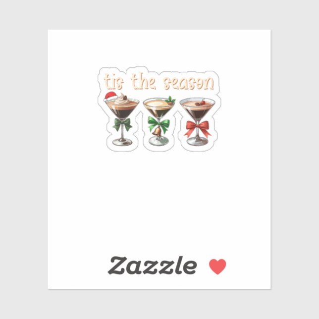 Tis The Season Espresso Cocktail Glasses Party (Sheet)
