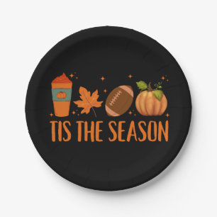 Tis The Season Fall Autumn Halloween Paper Plate