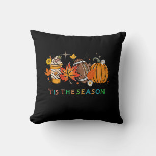 'tis the season Fall Autumn Thanksgiving Design Throw Pillow