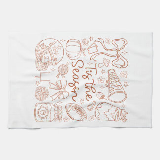 Tis the Season Fall Cheer Hand-Drawn Autumn design Kitchen Towel
