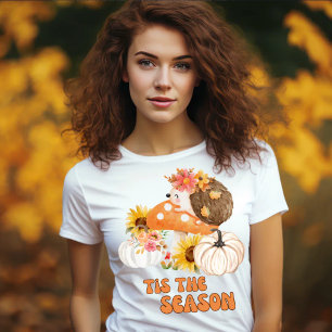 Tis the Season Fall Pumpkin Floral Autumn T-Shirt