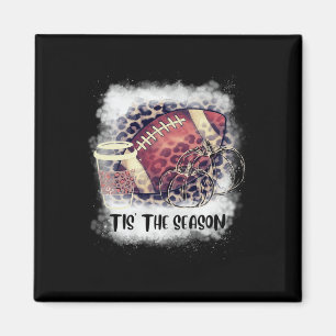 Tis the Season Fall Pumpkin Football Coffee Magnet