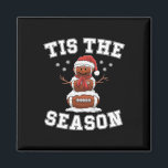 Tis The Season Football Christmas Santa Hat  Magnet<br><div class="desc">Tis The Season Football Christmas Santa Hat</div>
