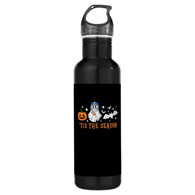 Tis The Season Football Halloween Spooky Pumpkin 710 Ml Water Bottle (Front)