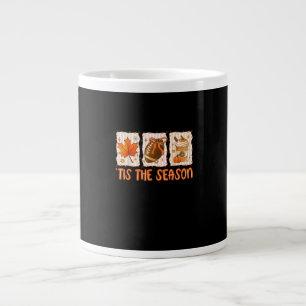 Tis The Season Football Halloween Thanksgiving Large Coffee Mug