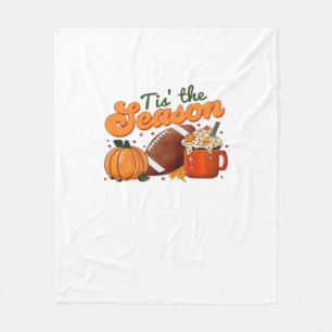 Tis The Season Football Mug Autumn Design Fleece Blanket
