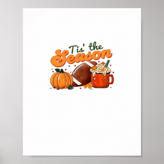 Tis The Season Football Mug Autumn Design Poster (Front)