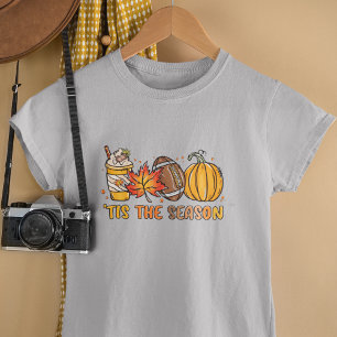 Tis the Season Football Pumpkin Fall T-Shirt