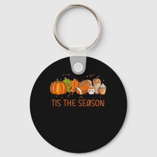 Tis The Season Football Pumpkin Spice Everything F Keychain