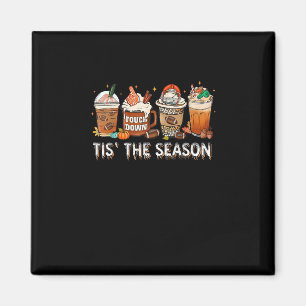 Tis The Season Football Pumpkin Spice Halloween Fa Magnet