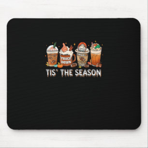 Tis The Season Football Pumpkin Spice Halloween Fa Mouse Pad