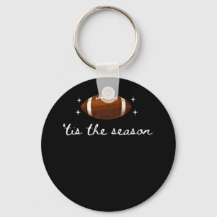 Tis The Season Football - Retro Football Game Day Keychain