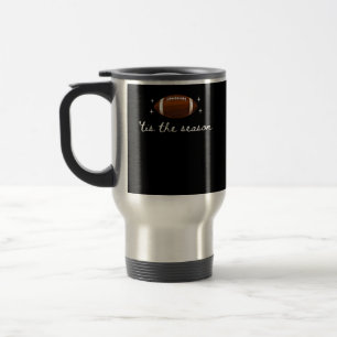 Tis The Season Football - Retro Football Game Day Travel Mug