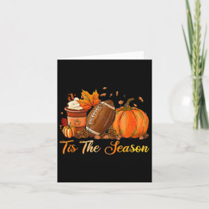 Tis The Season Footll Coffee Latte Leaves Hello Pu Card