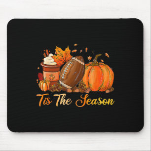 Tis The Season Footll Coffee Latte Leaves Hello Pu Mouse Pad