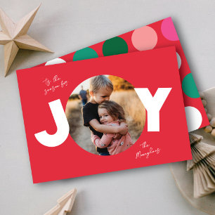 'Tis The Season For Joy Circle Photo Holiday Card