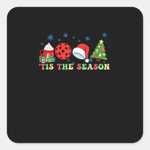 Tis The Season For Pickleball Iii Modern Aesthetic Square Sticker