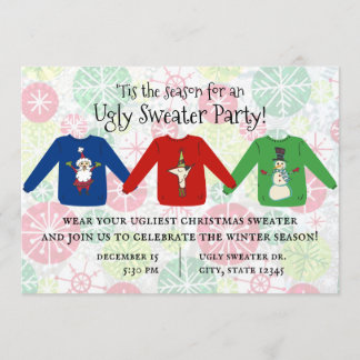 Tis the Season for Ugly Sweater Party Invitation