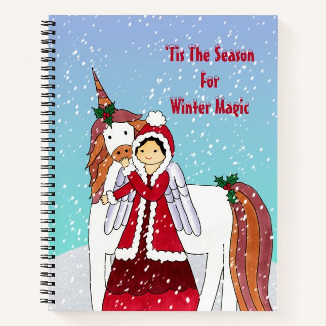 'Tis The Season For Winter Magic Spiral Notebook (Front)