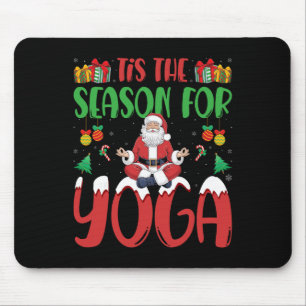 Tis The Season For Yoga Santa Meditation Xmas Chri Mouse Pad