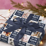 Tis the Season Fun Photo Grid Christmas Gift Wrapping Paper<br><div class="desc">Fun,  custom photo collage Tis the Season gift wrapping paper! Simply upload your photographs using the template provided,  personalize the season greeting and name/s and get wrapping.</div>