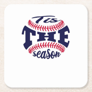 Tis The Season Funny Aesthetic Casual Square Paper Coaster