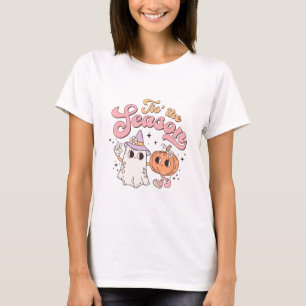 Tis The Season Funny Halloween Pumpkin and Ghost T-Shirt