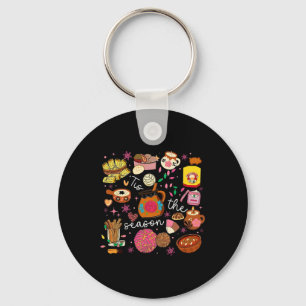 Tis The Season Funny Mexican Christmas Food Keychain