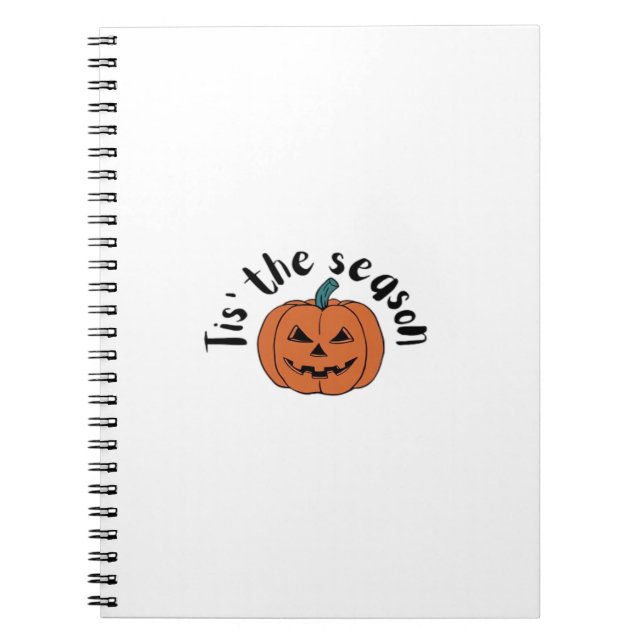 Tis The Season Funny Sloth Design Notebook (Front)