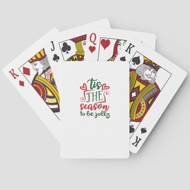Tis The Season Funny Trendy Playing Cards (Back)