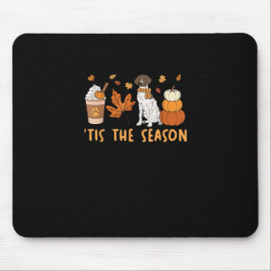 Tis The Season German Shorthaired Dog Fall Pumpkin Mouse Pad