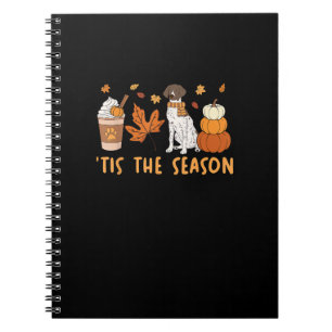 Tis The Season German Shorthaired Dog Fall Pumpkin Notebook