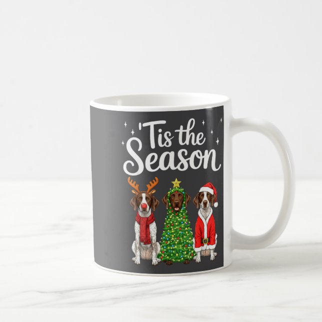 Tis The Season German Shorthaired Inter Christmas  Coffee Mug (Right)