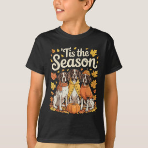 Tis The Season German Shorthaired Inter Fall Pumpk T-Shirt