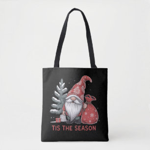Tis The Season Gnome Christmas Holiday Winter Tote Bag