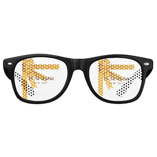 Tis The Season Gold Party Retro Sunglasses (Front)