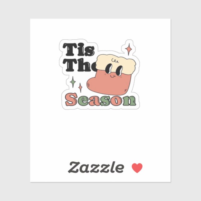Tis The Season Groovy Retro Vintage Christmas Matc (Sheet)