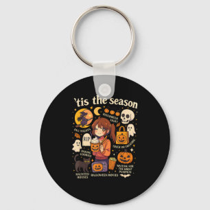 Tis The Season Halloween Anime Icons Fall Design Keychain