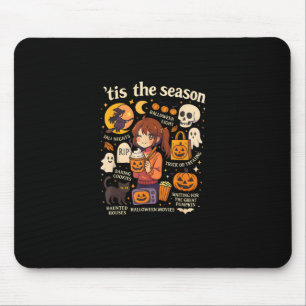 Tis The Season Halloween Anime Icons Fall Design Mouse Pad