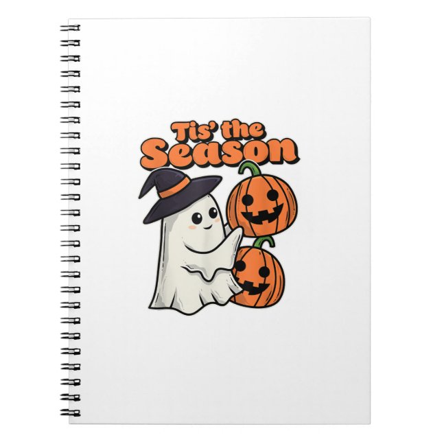 Tis The Season Halloween Costume Witch Hat Notebook (Front)